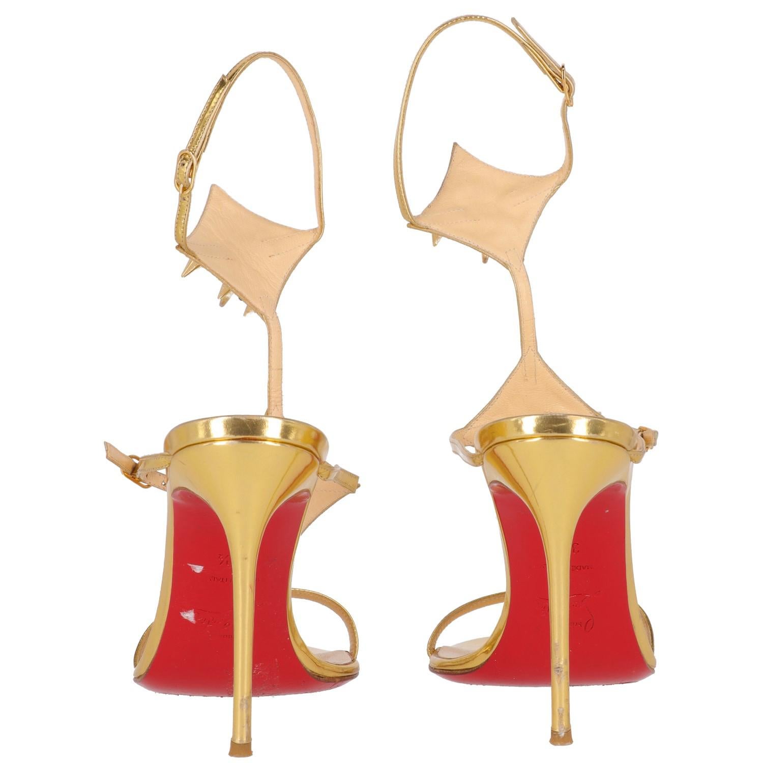 2010s Christian Louboutin Gold Sandals 1