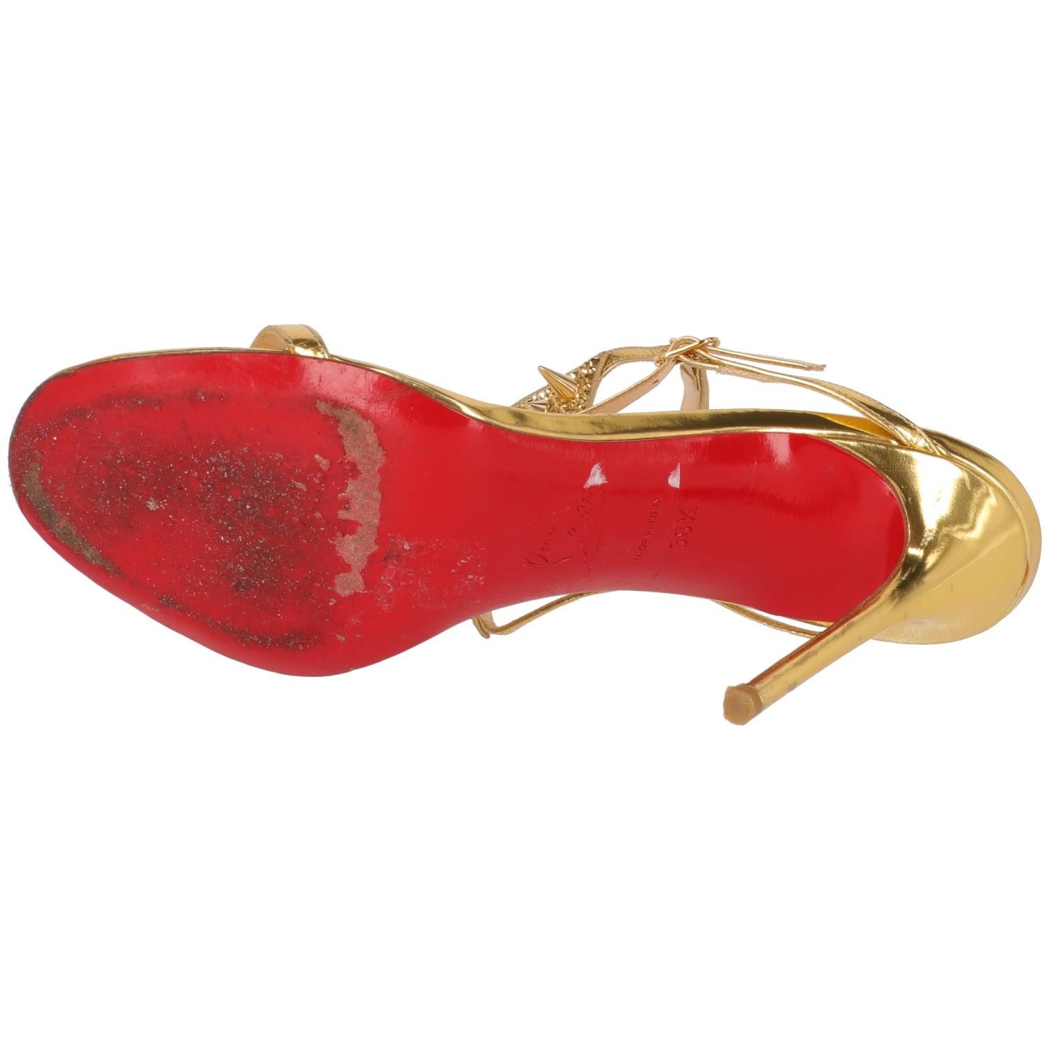 2010s Christian Louboutin Gold Sandals 2