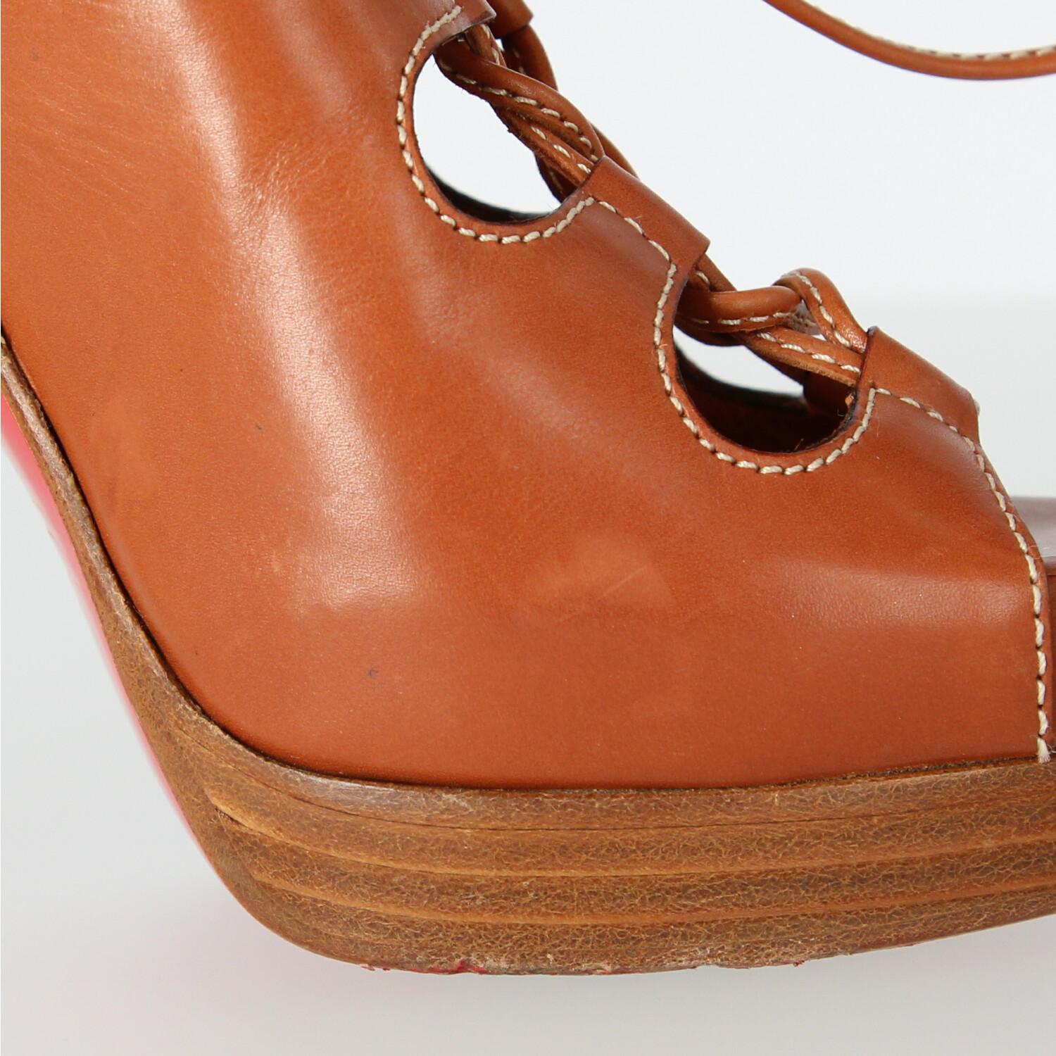 2010s Christian Louboutin Leather Gladiator High-heel Sandals 4