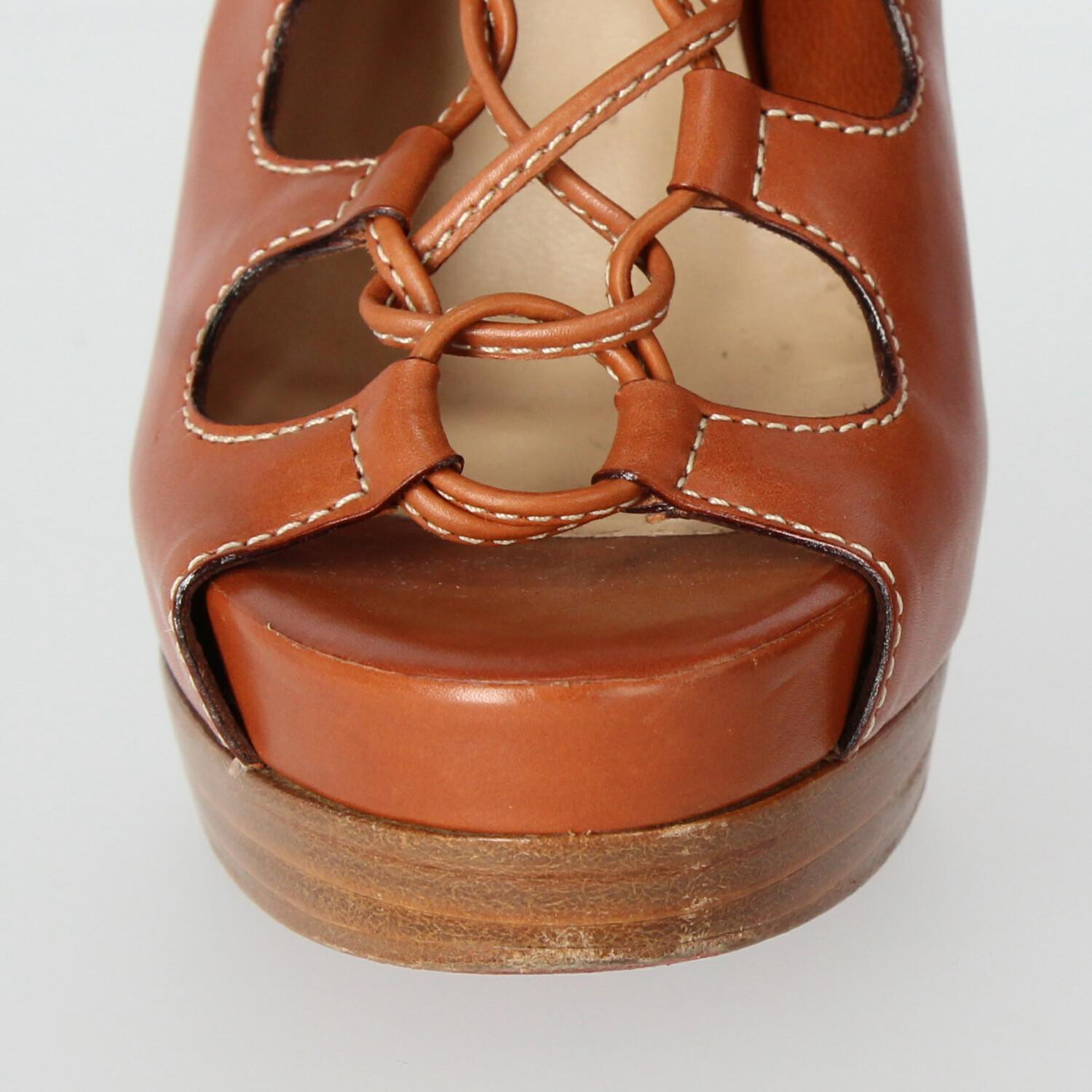 2010s Christian Louboutin Leather Gladiator High-heel Sandals 1