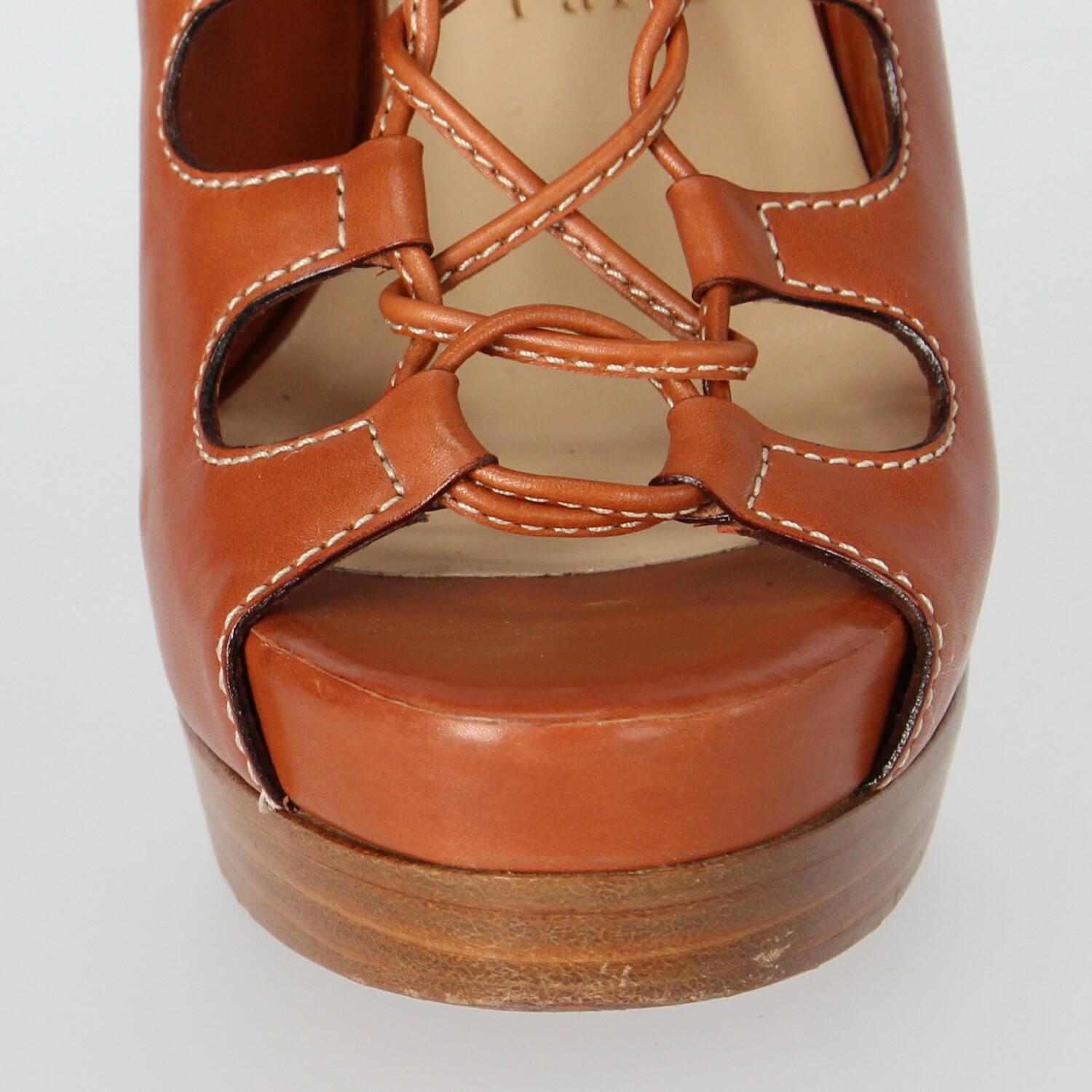 2010s Christian Louboutin Leather Gladiator High-heel Sandals 2