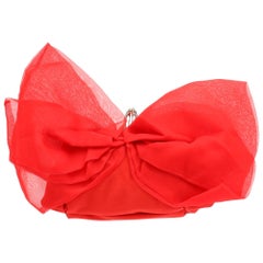 2010s Christian Louboutin Red Bow Clutch 
