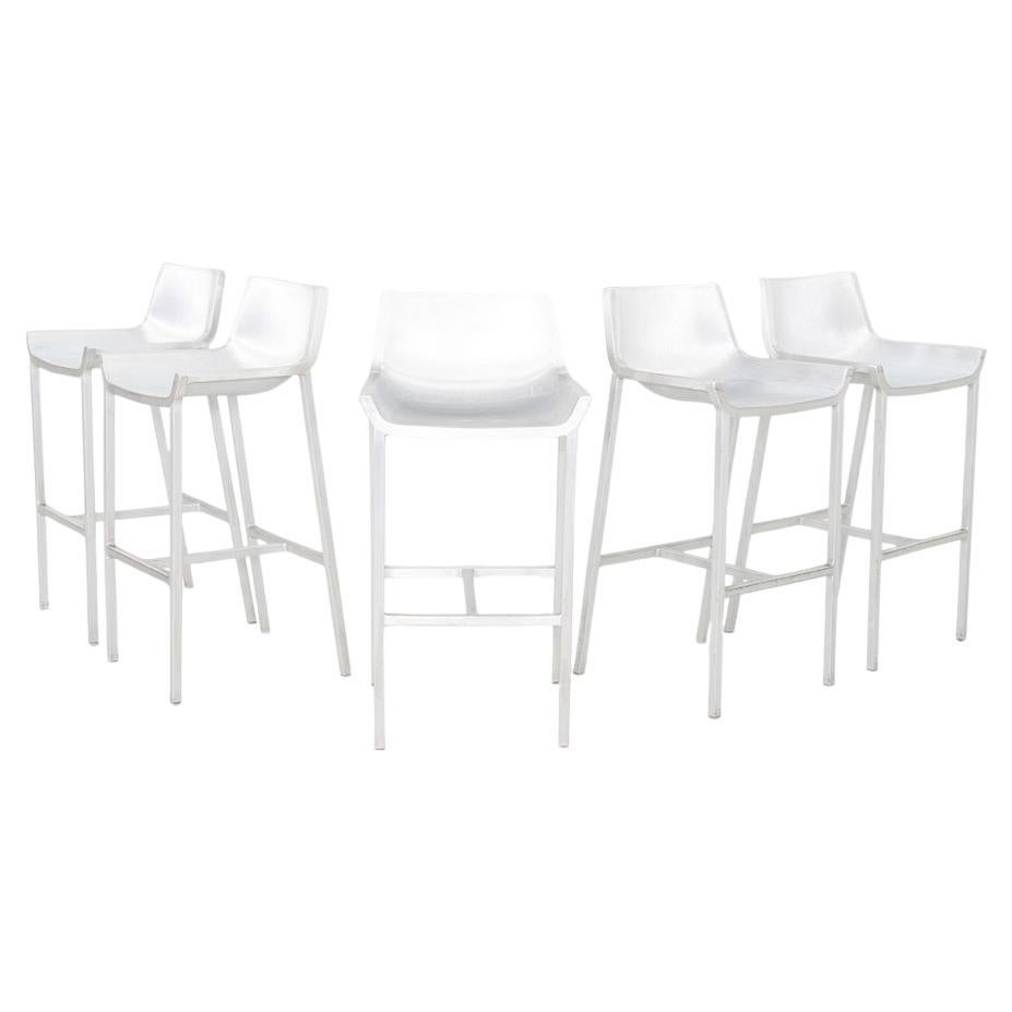 2010s Christophe Pillet for Emeco Sezz Bar Stool in Brushed Aluminum