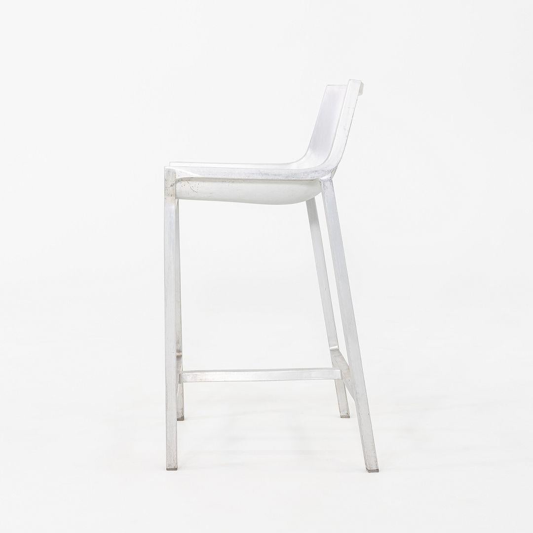 2010er Christophe Pillet für Emeco Sezz Counter Hocker aus gebürstetem Aluminium (Moderne) im Angebot