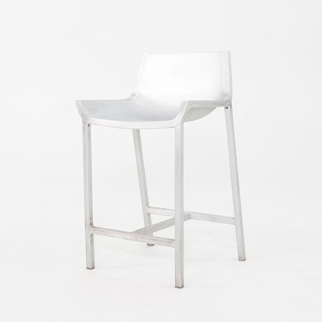 2010er Christophe Pillet für Emeco Sezz Counter Hocker aus gebürstetem Aluminium (amerikanisch) im Angebot