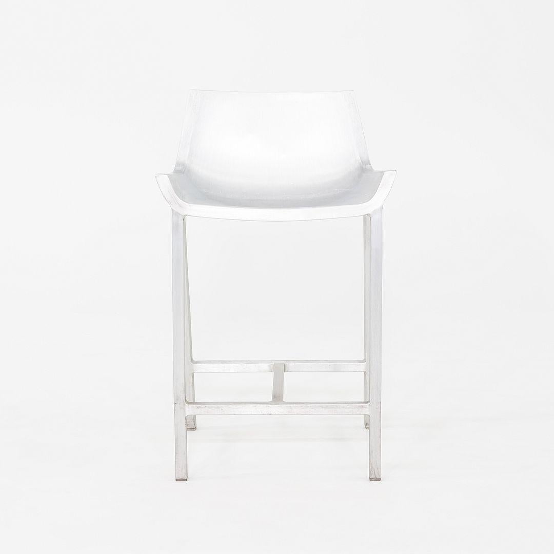 2010er Christophe Pillet für Emeco Sezz Counter Hocker aus gebürstetem Aluminium im Zustand „Gut“ im Angebot in Philadelphia, PA