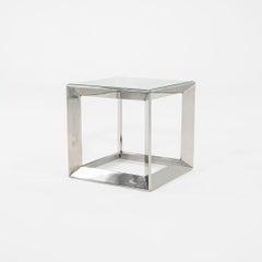 2010s David Rockwell for Gratz Industries Russian Doll Stainless Steel End Table (table de chevet en acier inoxydable)
