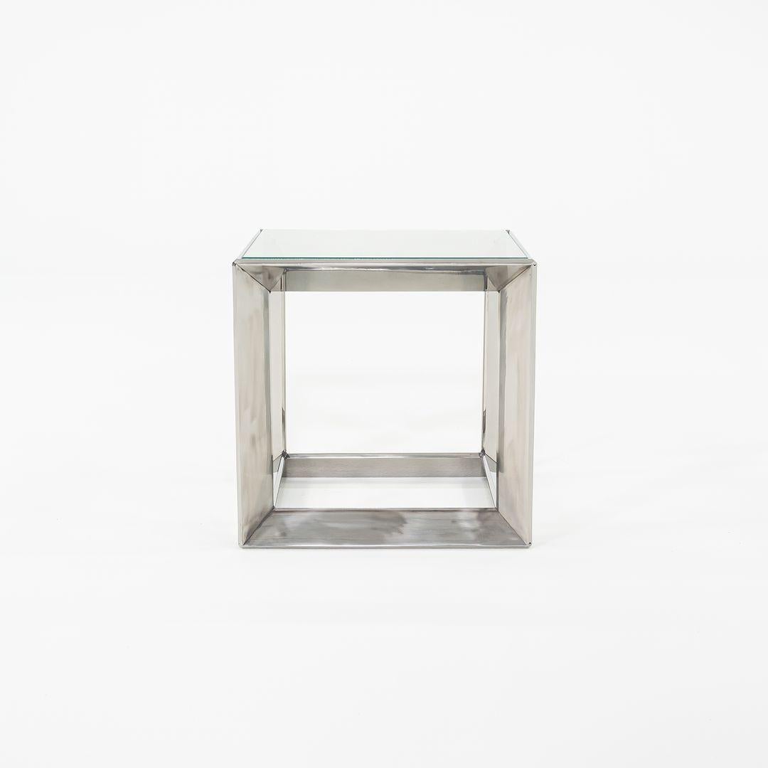 Moderne 2010s David Rockwell for Gratz Industries Russian Doll Stainless Steel End Table (table de chevet en acier inoxydable) en vente