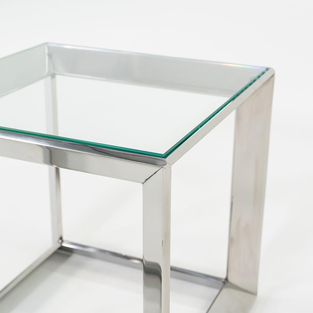 Acier 2010s David Rockwell for Gratz Industries Russian Doll Stainless Steel End Table (table de chevet en acier inoxydable) en vente