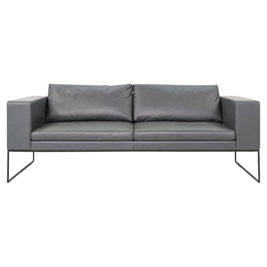 2010s Davis Design Team for Davis Nora Two Seater Sofa in Grey Leather