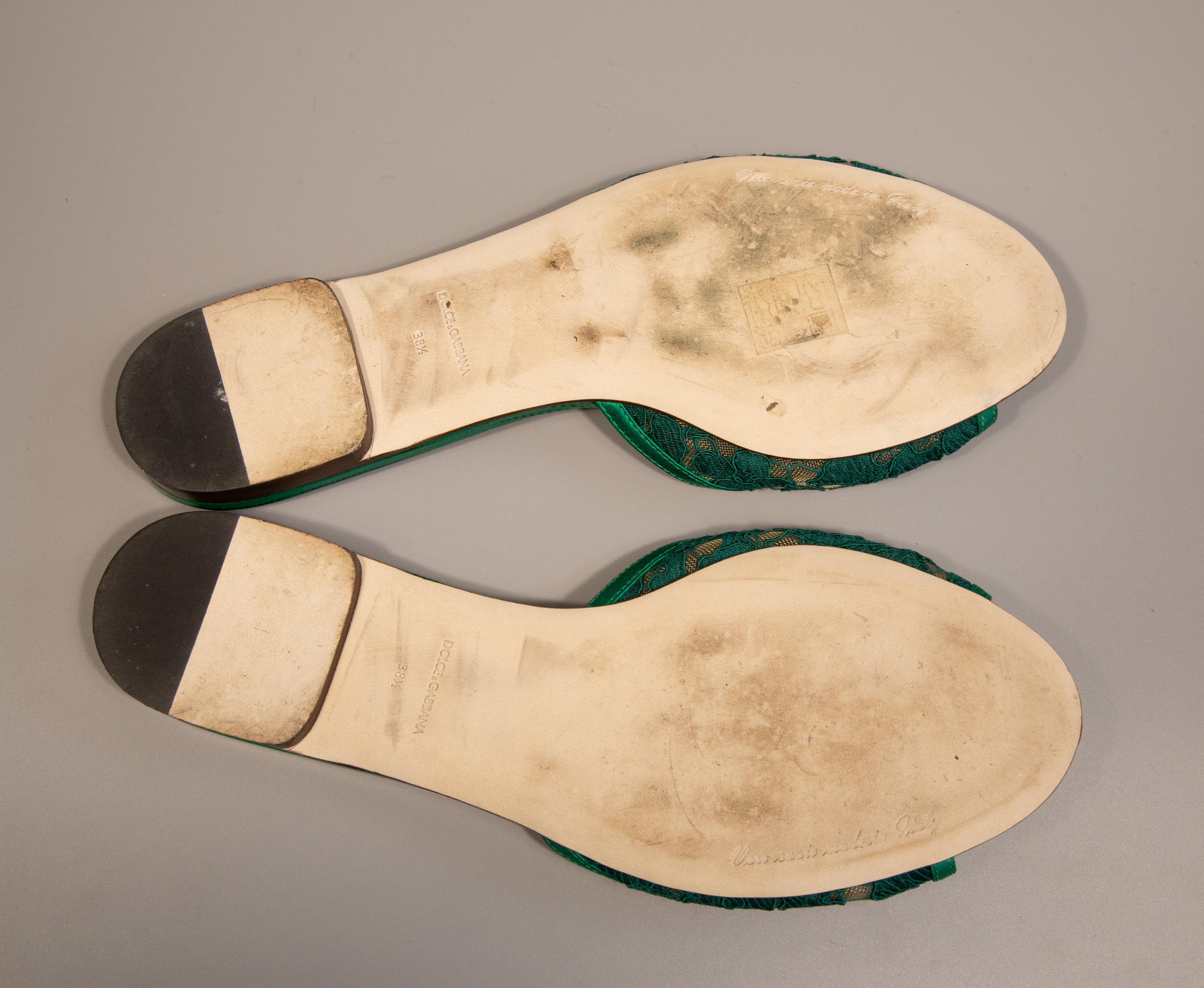 2020s Dolce & Gabbana Bianca Slippers in Taormina Lace with Embellishment 4