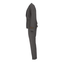 2010s Dsquared2 grey wool suit with jacket and fitted trousers