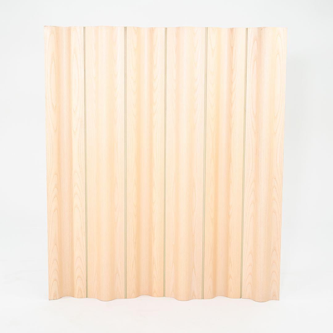 2010s Eames Molded Plywood Folding Screen by Herman Miller in White Ash For Sale 3