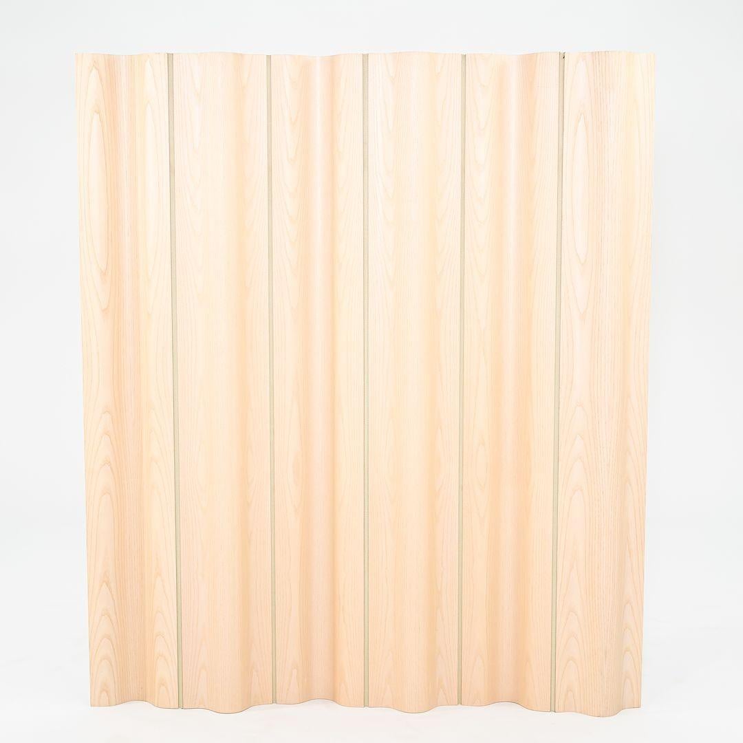 2010s Eames Molded Plywood Folding Screen by Herman Miller in White Ash For Sale 5