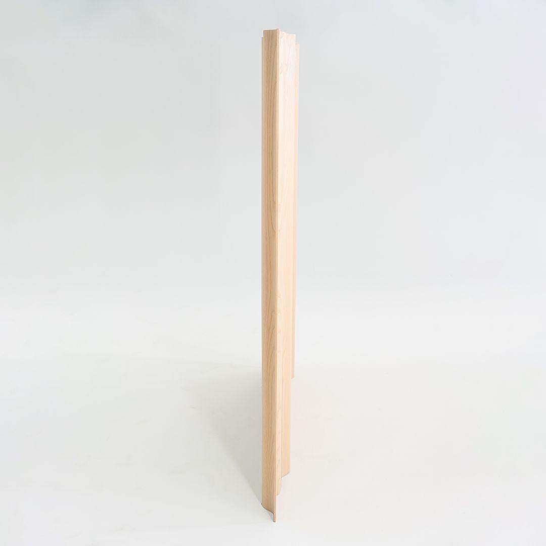 2010s Eames Molded Plywood Folding Screen by Herman Miller in White Ash In Good Condition For Sale In Philadelphia, PA