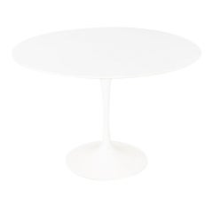 2010s Eero Saarinen for Knoll 42" Tulip Dining Table with White Laminate Top