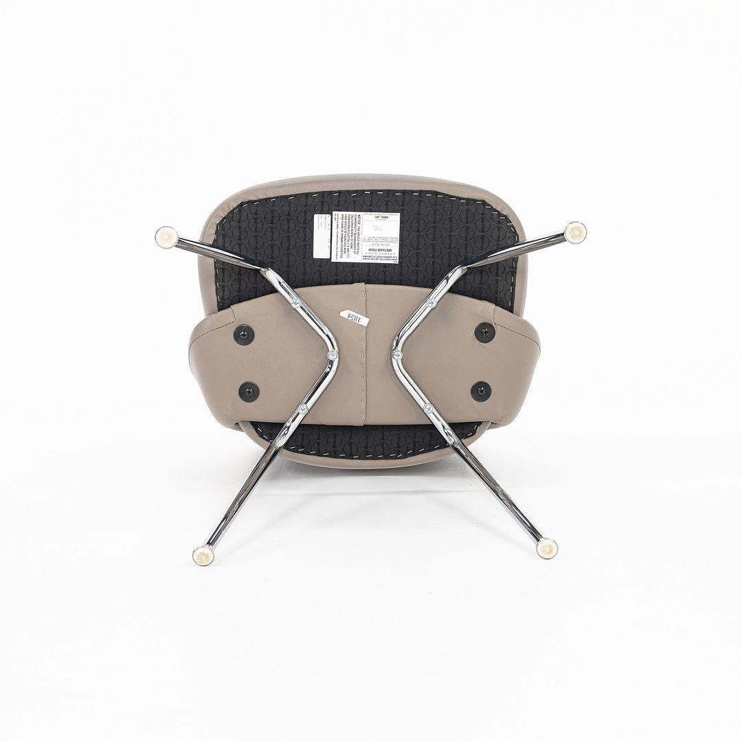 2010er Eero Saarinen für Knoll Armloser Chefsessel aus gekörntem Leder im Angebot 4