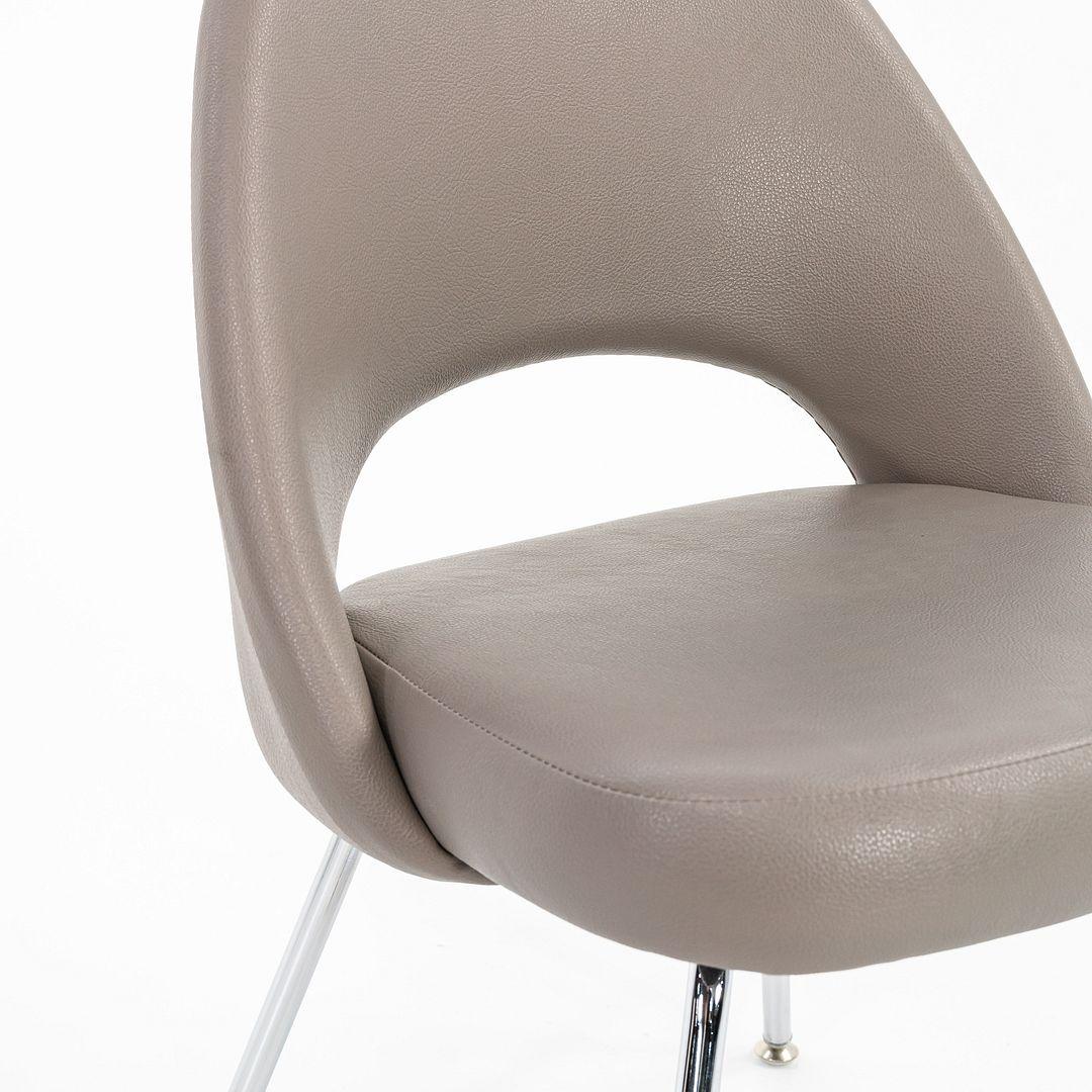 2010er Eero Saarinen für Knoll Armloser Chefsessel aus gekörntem Leder im Angebot 5