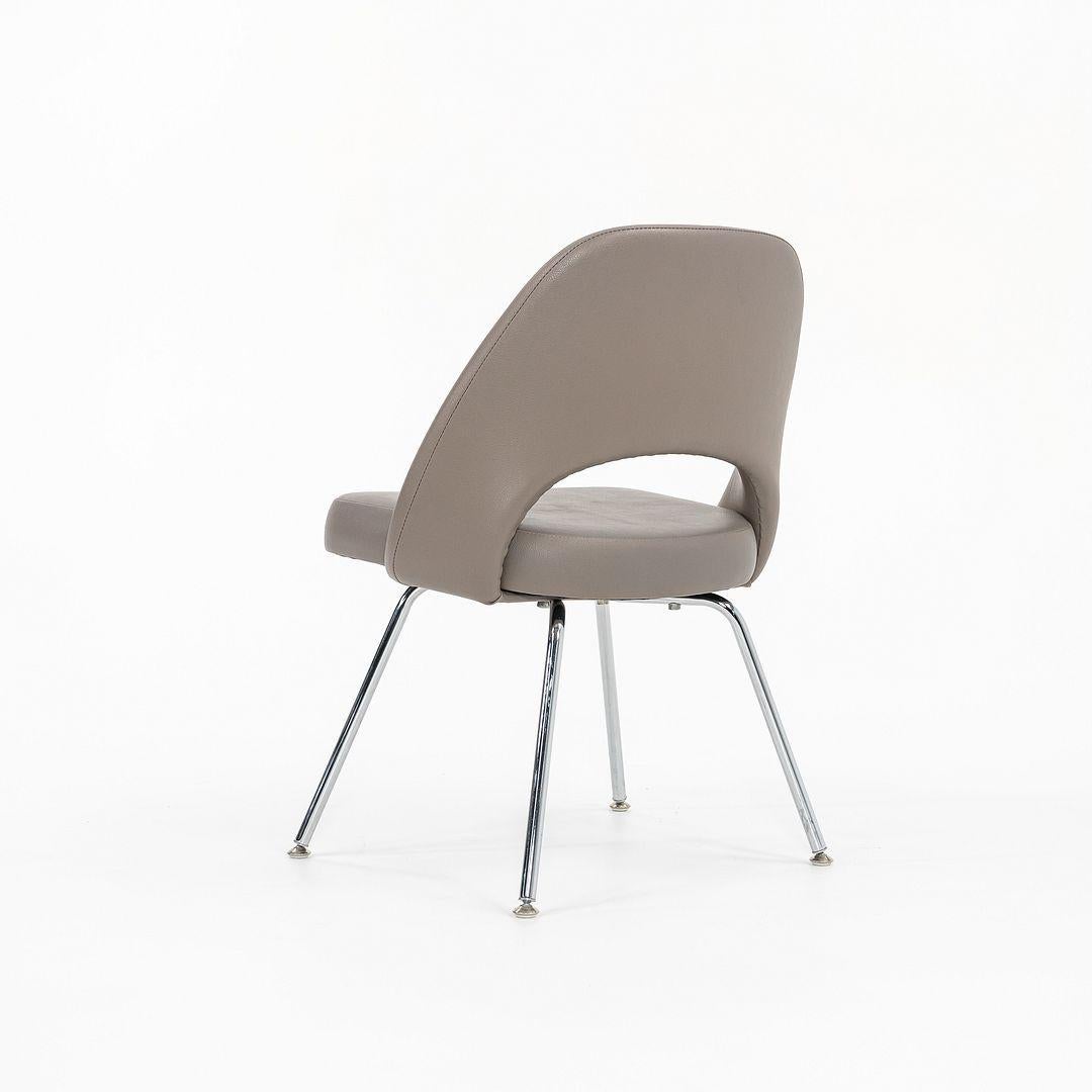 2010er Eero Saarinen für Knoll Armloser Chefsessel aus gekörntem Leder im Zustand „Gut“ im Angebot in Philadelphia, PA