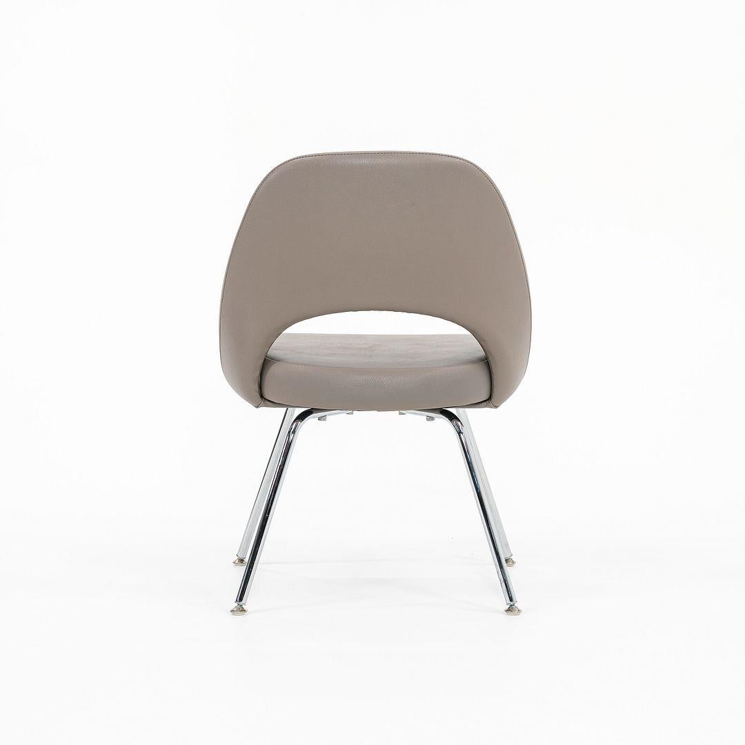 2010er Eero Saarinen für Knoll Armloser Chefsessel aus gekörntem Leder (21. Jahrhundert und zeitgenössisch) im Angebot
