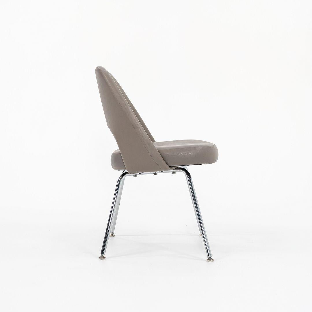 2010er Eero Saarinen für Knoll Armloser Chefsessel aus gekörntem Leder im Angebot 2