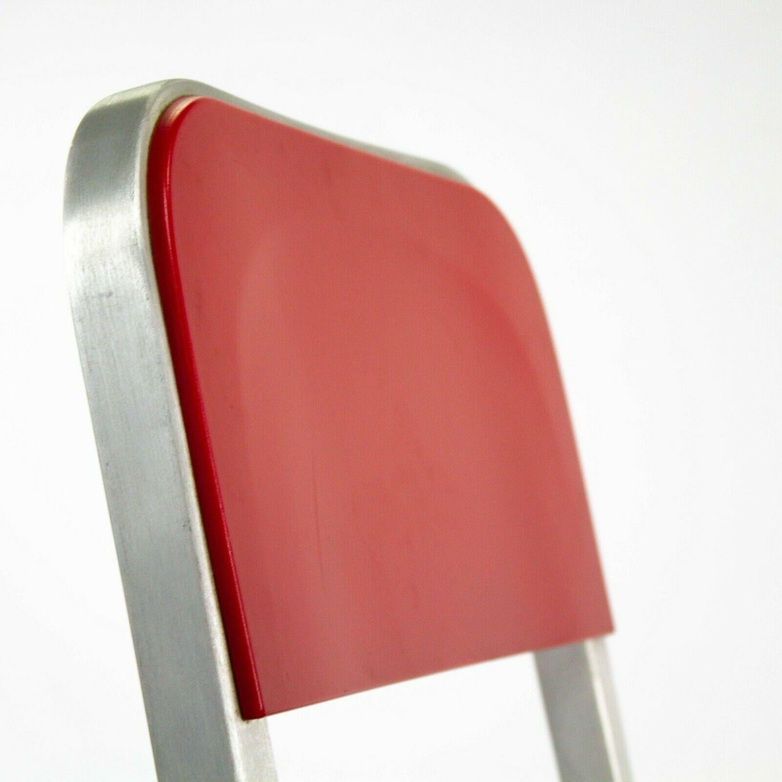 2010s Emeco 1951 Red Counter Stool by Adrian van Hooydonk and BMW Designworks For Sale 5