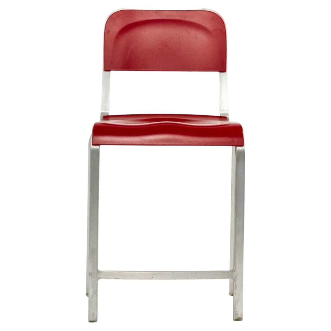 2010s Emeco 1951 Red Counter Stool by Adrian van Hooydonk and BMW Designworks For Sale