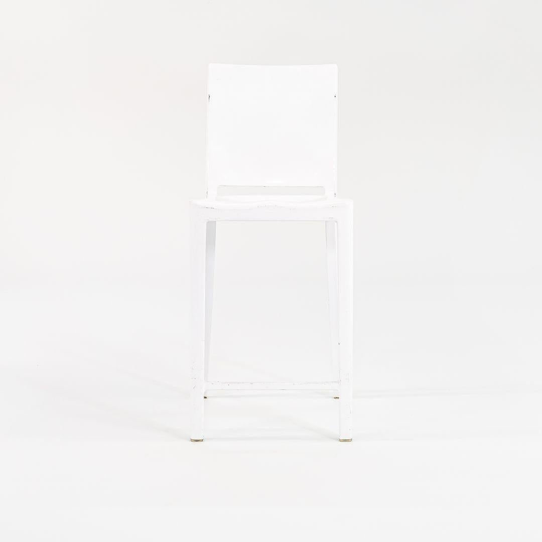 2010s Emeco Hudson Counter Stools by Philippe Starck in White Aluminum 5