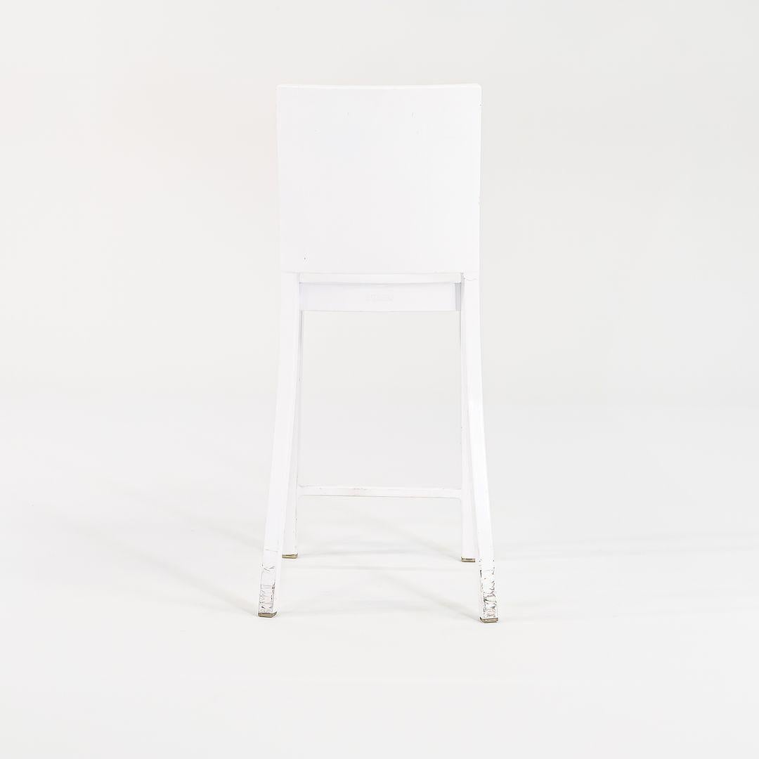 Contemporary 2010s Emeco Hudson Counter Stools by Philippe Starck in White Aluminum