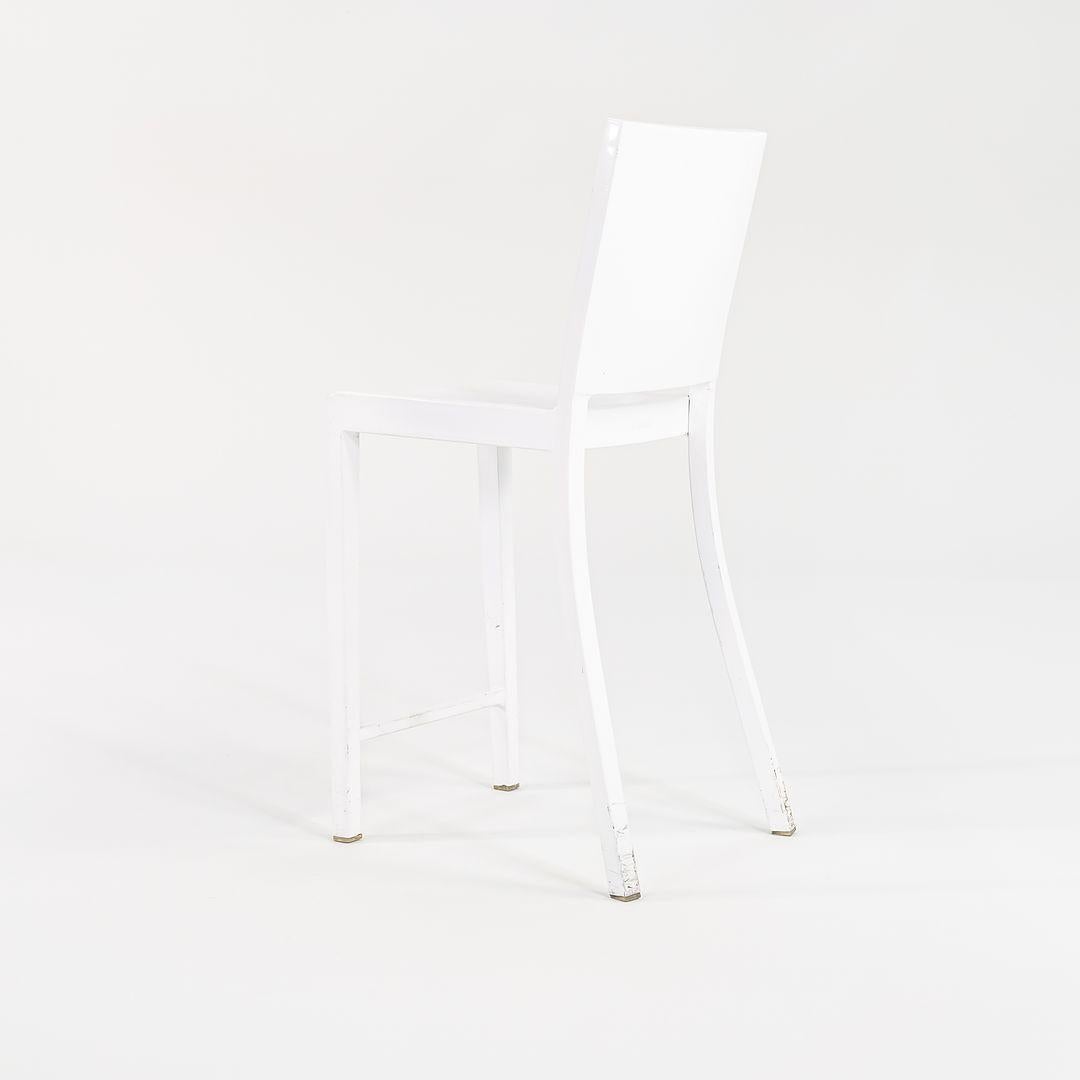 2010s Emeco Hudson Counter Stools by Philippe Starck in White Aluminum 1
