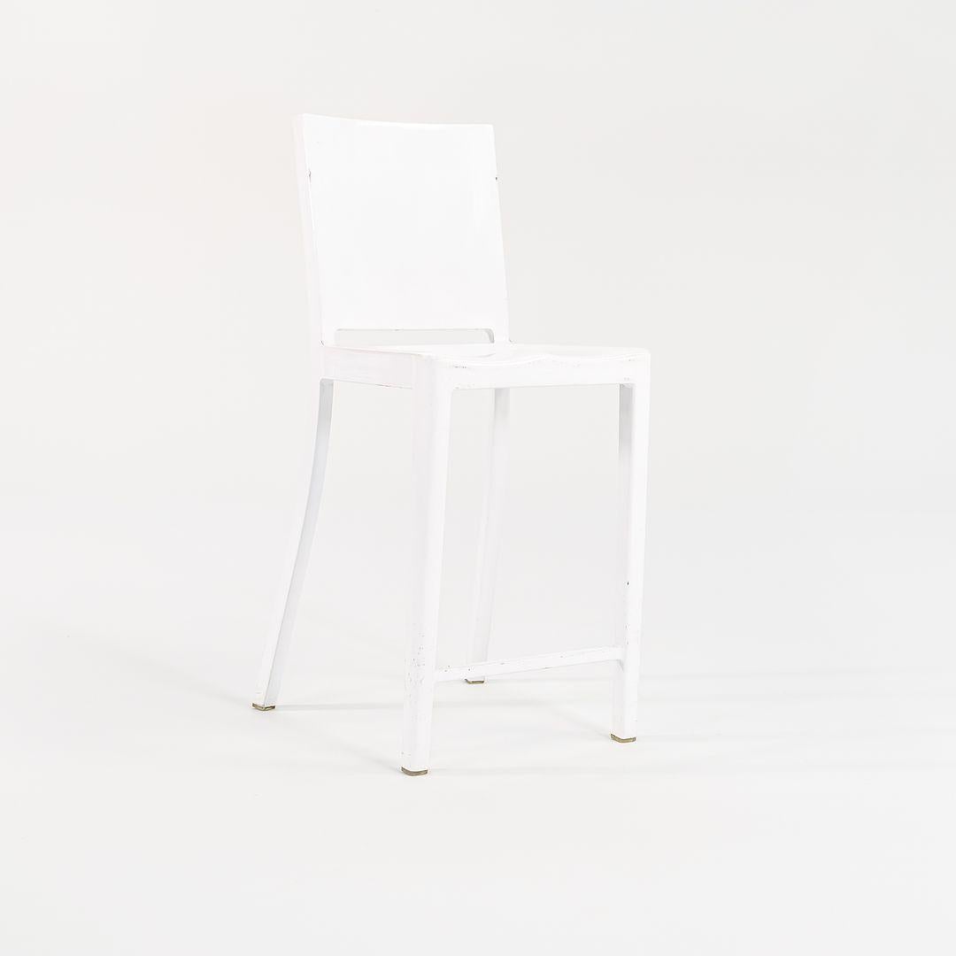 2010s Emeco Hudson Counter Stools by Philippe Starck in White Aluminum 2
