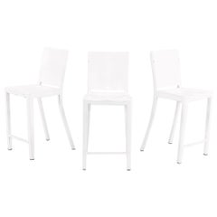 2010s Emeco Hudson Counter Stools by Philippe Starck in White Aluminum