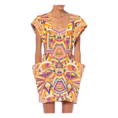 2010S Emilio Pucci Rainbow Geometric Cotton Blend Matthew Williamson Era Dress