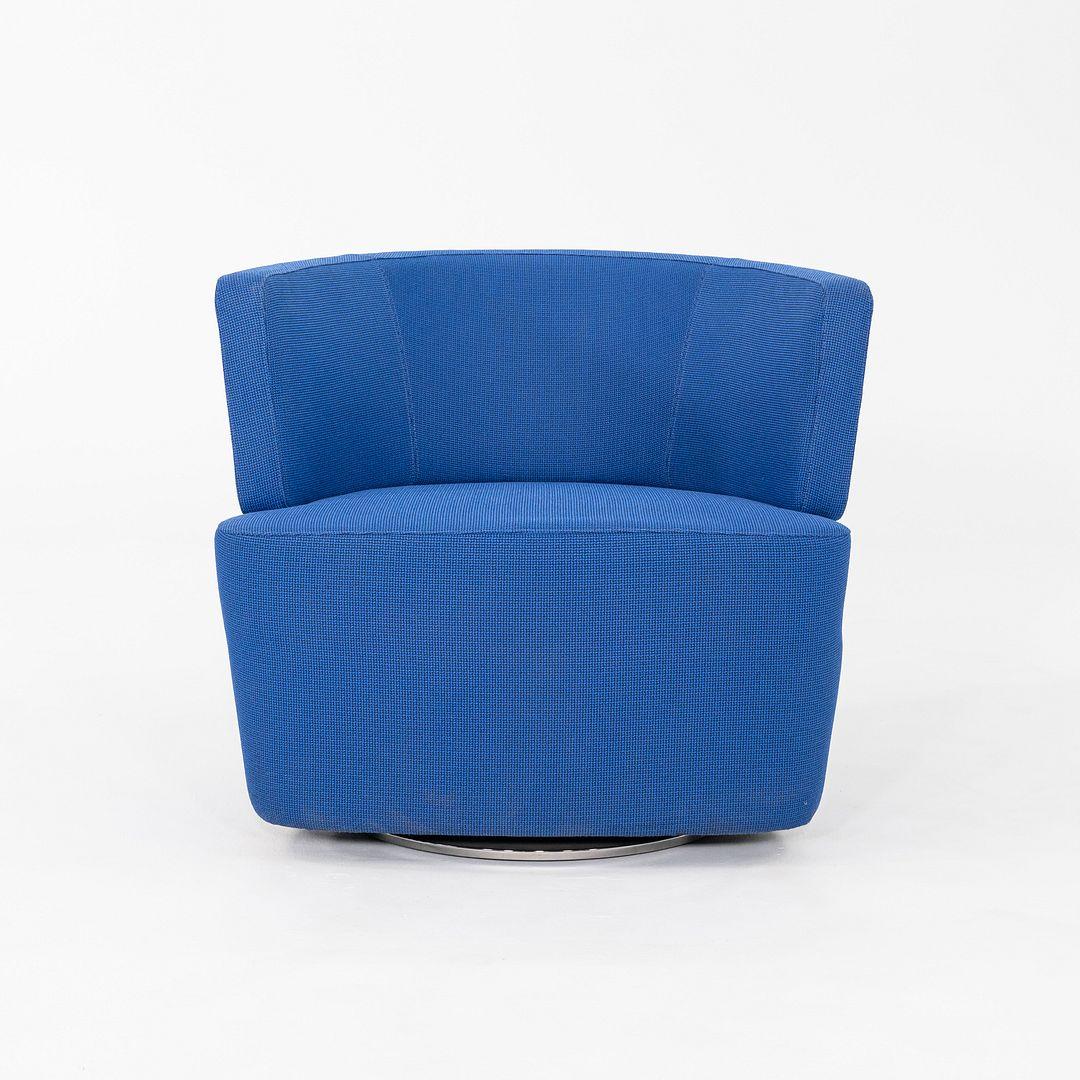 2010er Jahre EOOS für Coalesse / Walter Knoll Joel Dreh-Loungesessel mit blauem Stoff (amerikanisch) im Angebot
