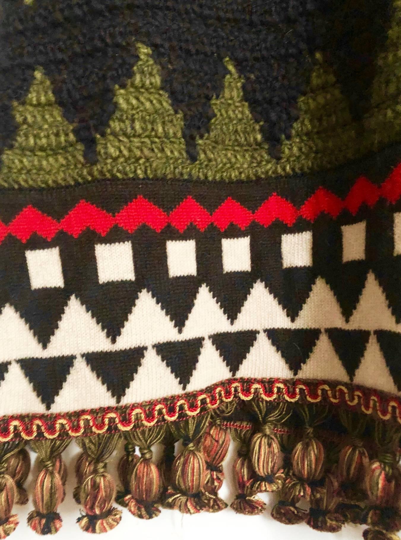 2010er Jahre Etro Mehrfarbiger langer Mantel aus Jacquardwolle 2