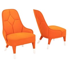 Fabrice & Blanche per Garsnas Emma Easy Chairs in tessuto arancione 12x Disponibile