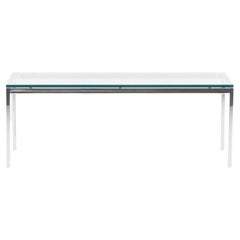 2010s Florence Knoll Coffee Table Model 2511 in Chrome and Glass 2x Available