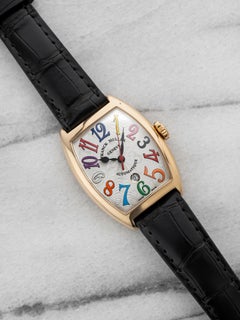 2010s Franck Muller Color Dreams 7500 SC 18K RG Auto White Guilloche Dial 29 mm