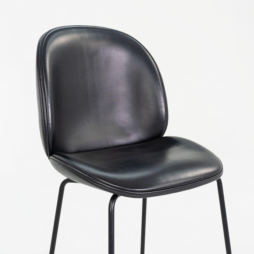 2010s GamFratesi for Gubi Beetle Bar Stools in Black Leather 8x Available en vente 5