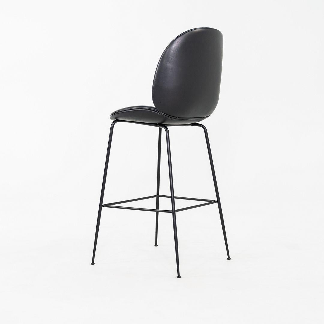 Moderne 2010s GamFratesi for Gubi Beetle Bar Stools in Black Leather 8x Available en vente