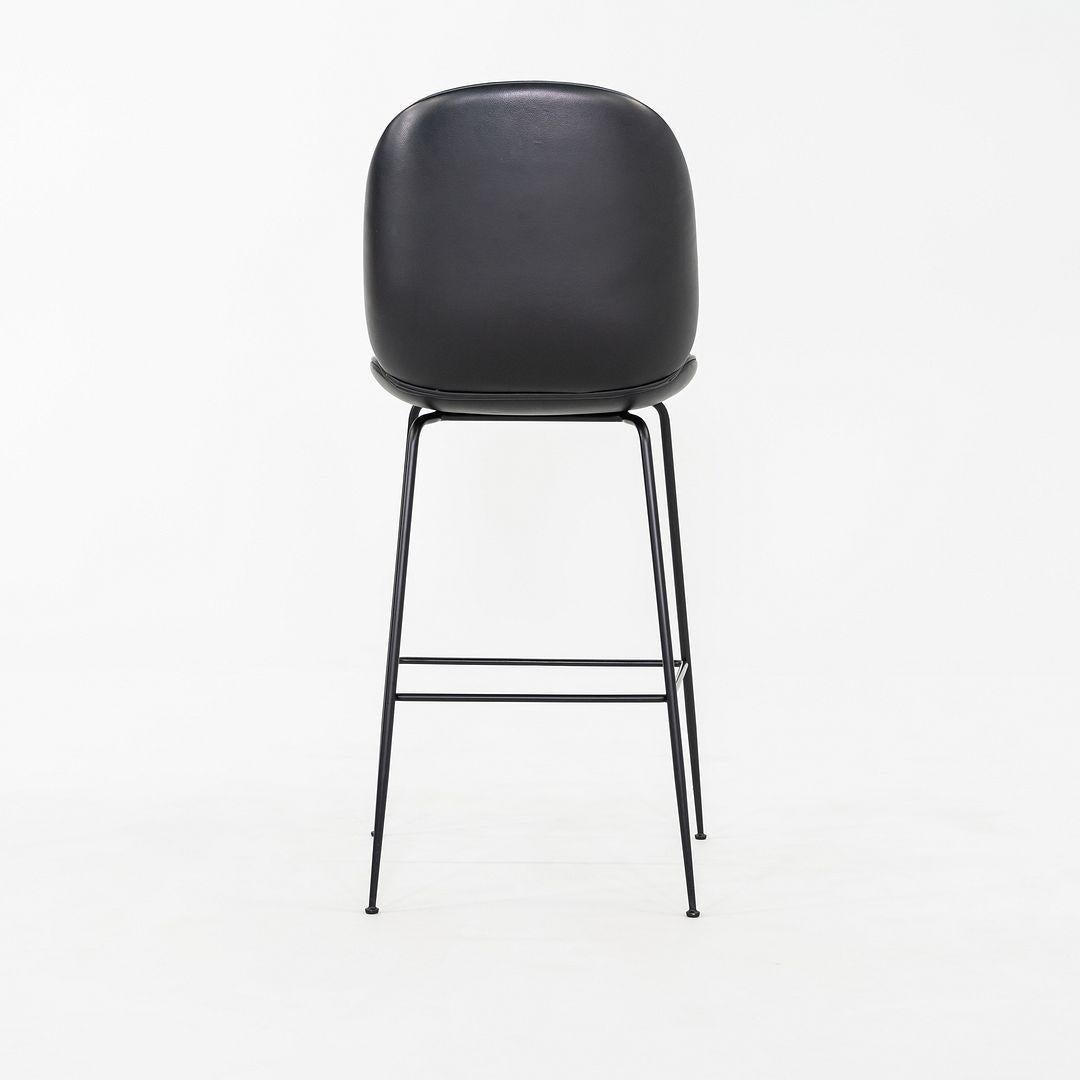 Acier 2010s GamFratesi for Gubi Beetle Bar Stools in Black Leather 8x Available en vente