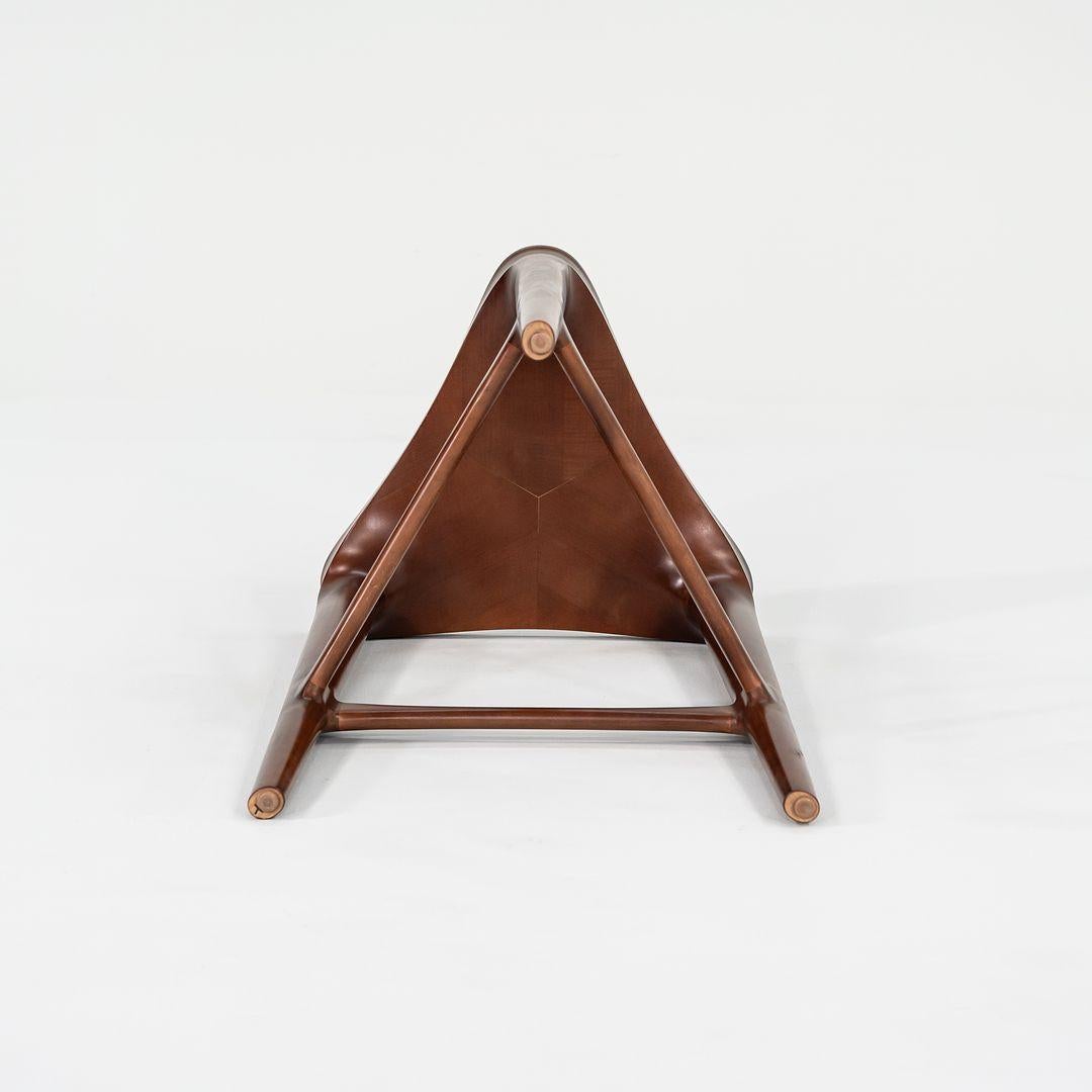2010s Geiger 2 BY 3 Solid Cherry Sculptural Bar Height Stools by Ai3 Design In Good Condition For Sale In Philadelphia, PA