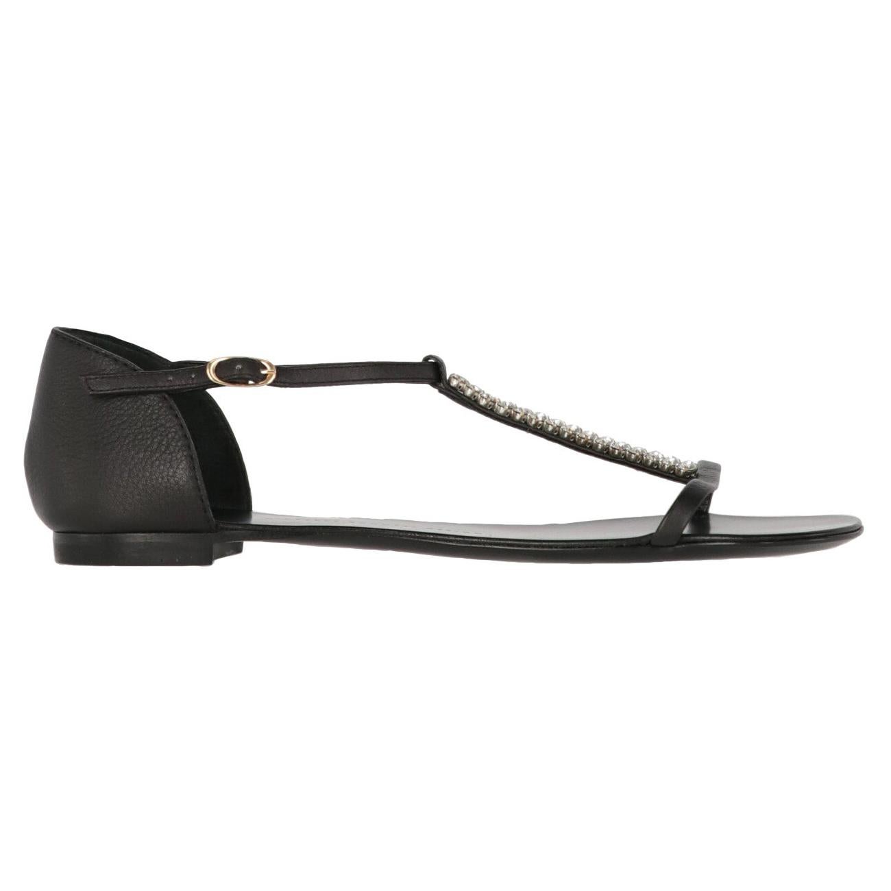 2010s Giuseppe Zanotti Embellished Flat Sandals