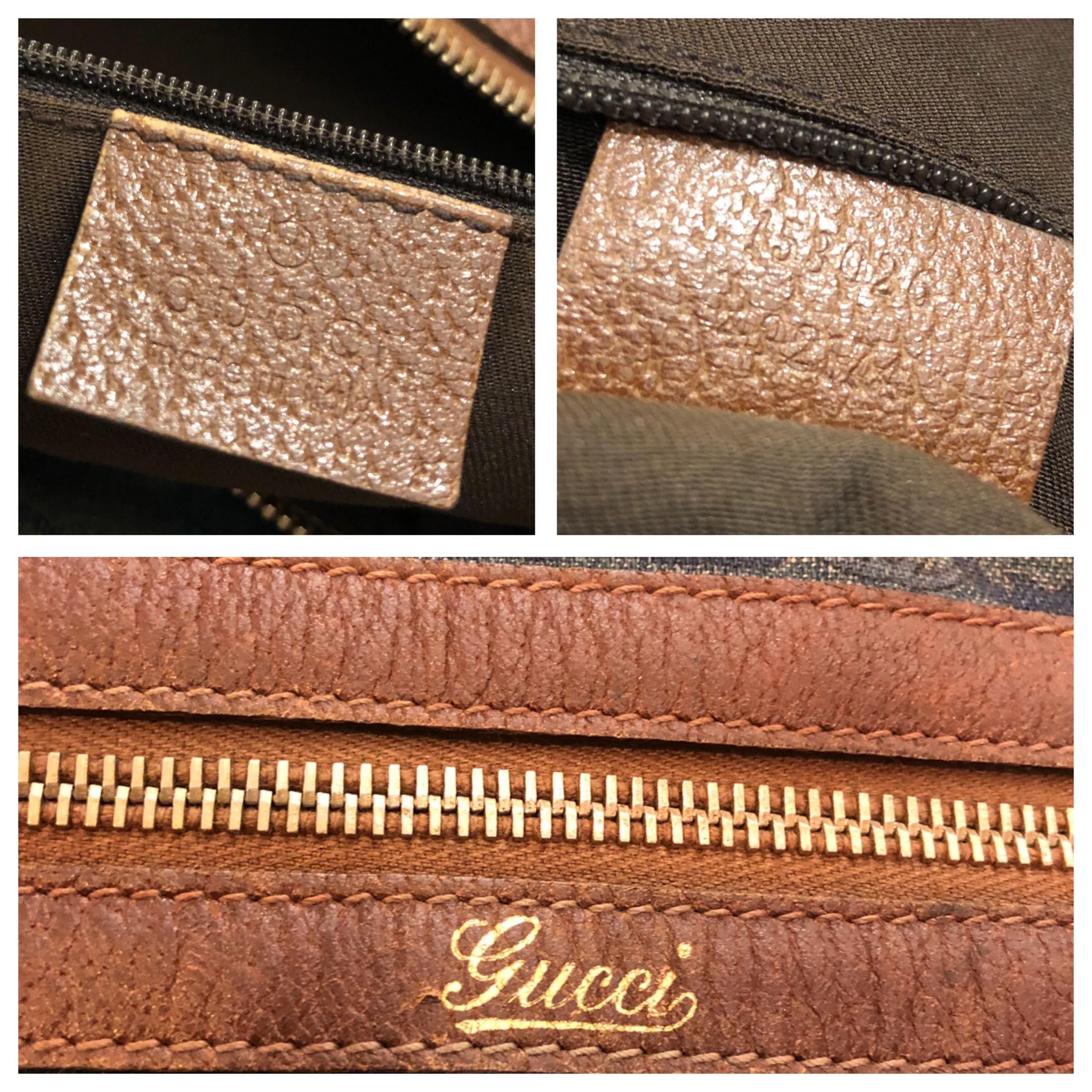 Bolso Vintage GUCCI Azul Denim Mediano Abbey Boston 3