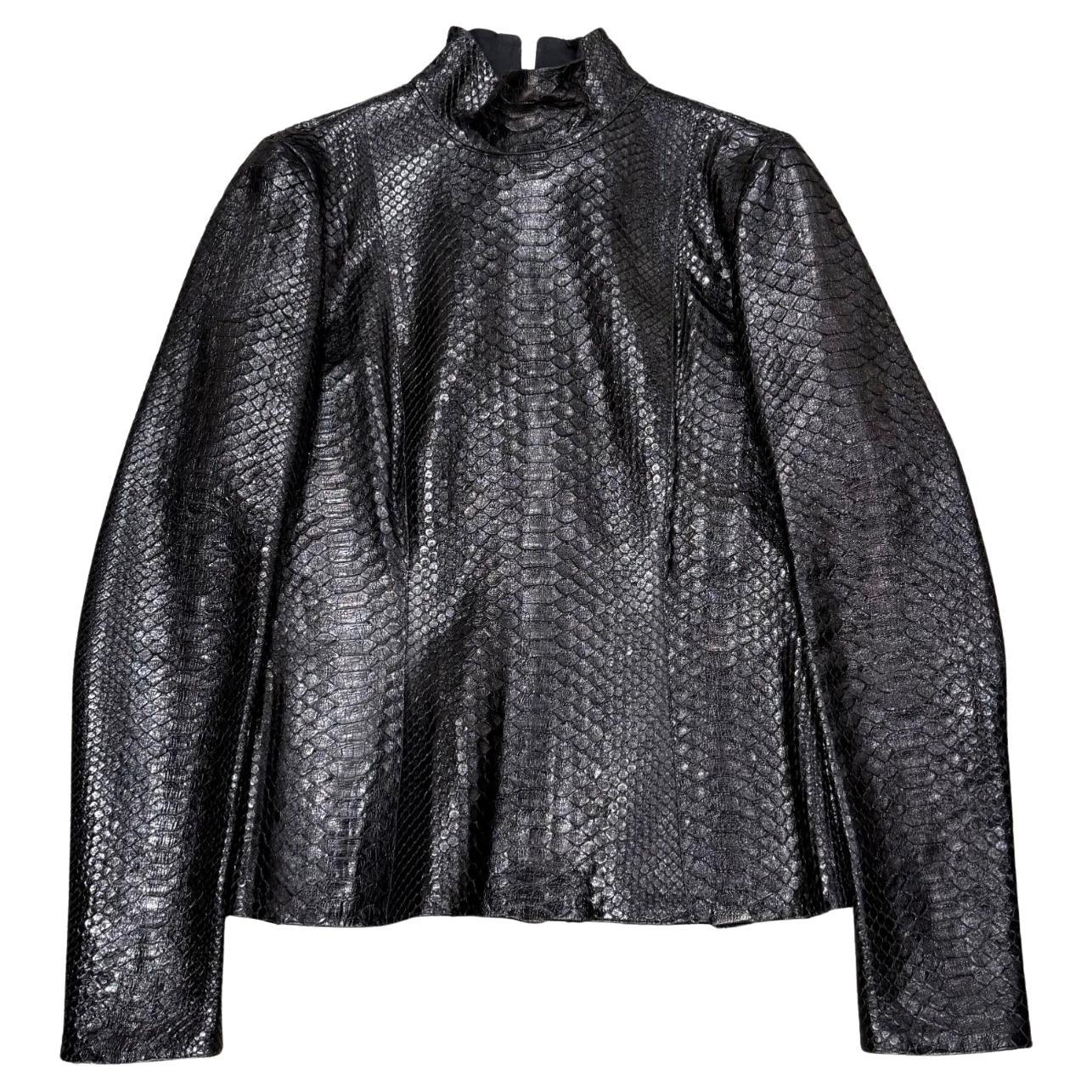2010s Gucci veste en cuir python véritable backzip en vente