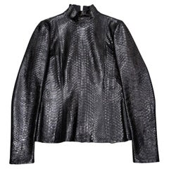 2010s Gucci veste en cuir python véritable backzip