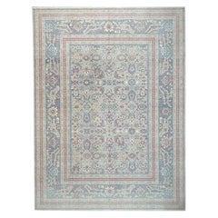 2010s Handwoven Turkish Oushak Style Wool Area Rug – Floral Design 9'0" x 12'0"