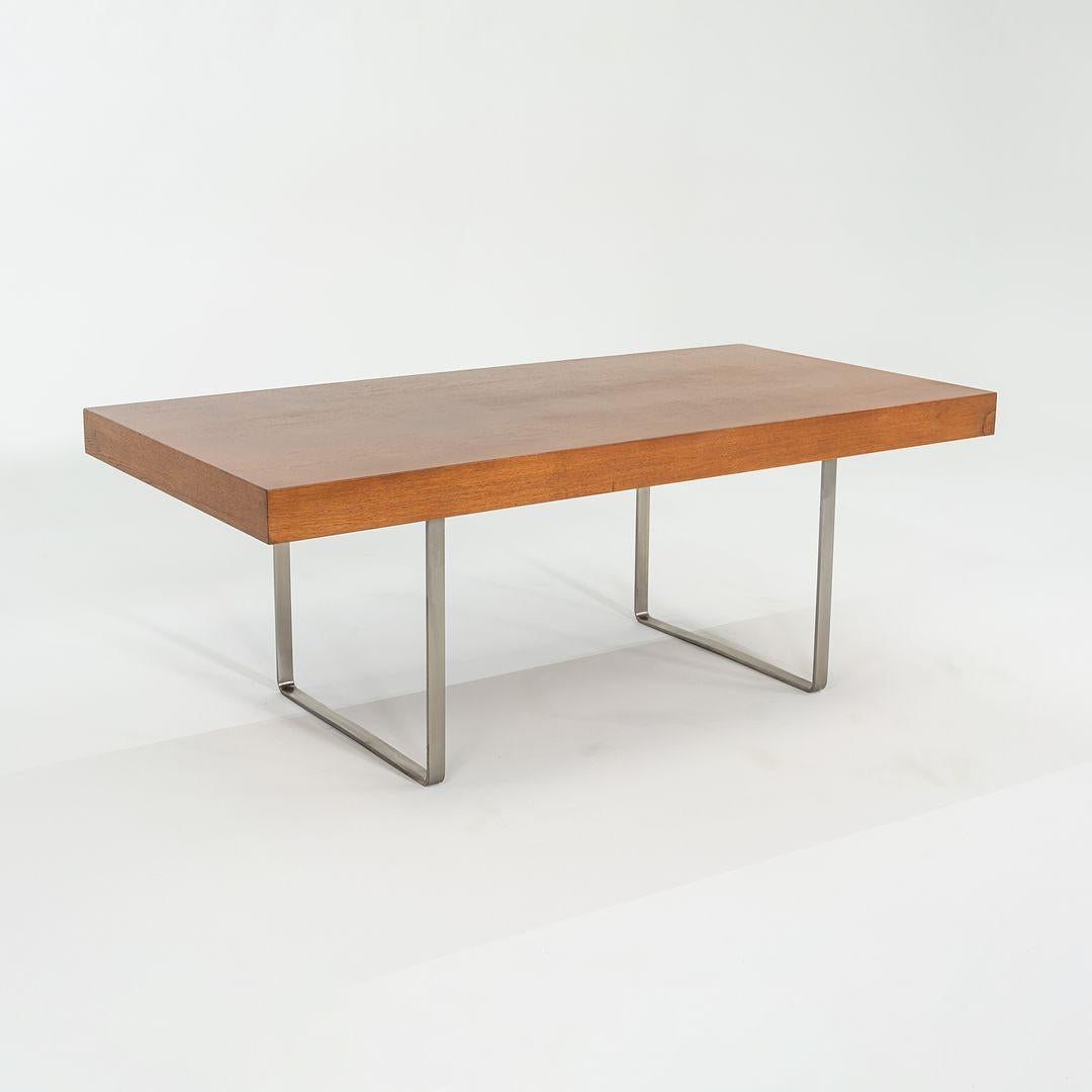 Danish 2010s Hans Wegner for Carl Hansen CH110 Executive Desk in Oak w/ Stainless Steel For Sale