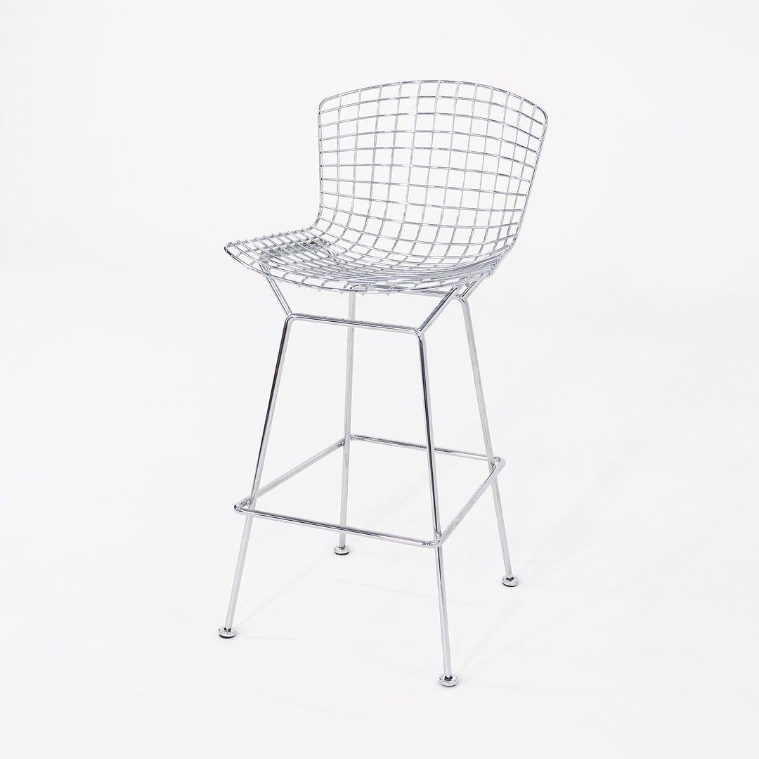 Sgabello da bar degli anni 2010 di Harry Bertoia per Knoll in cromo 4 volte disponibile in vendita 3