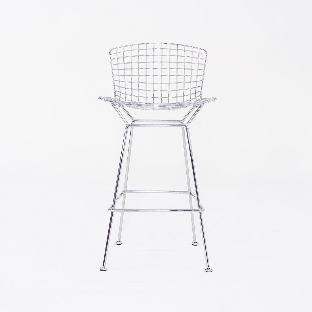 Sgabello da bar degli anni 2010 di Harry Bertoia per Knoll in cromo 4 volte disponibile in vendita 4